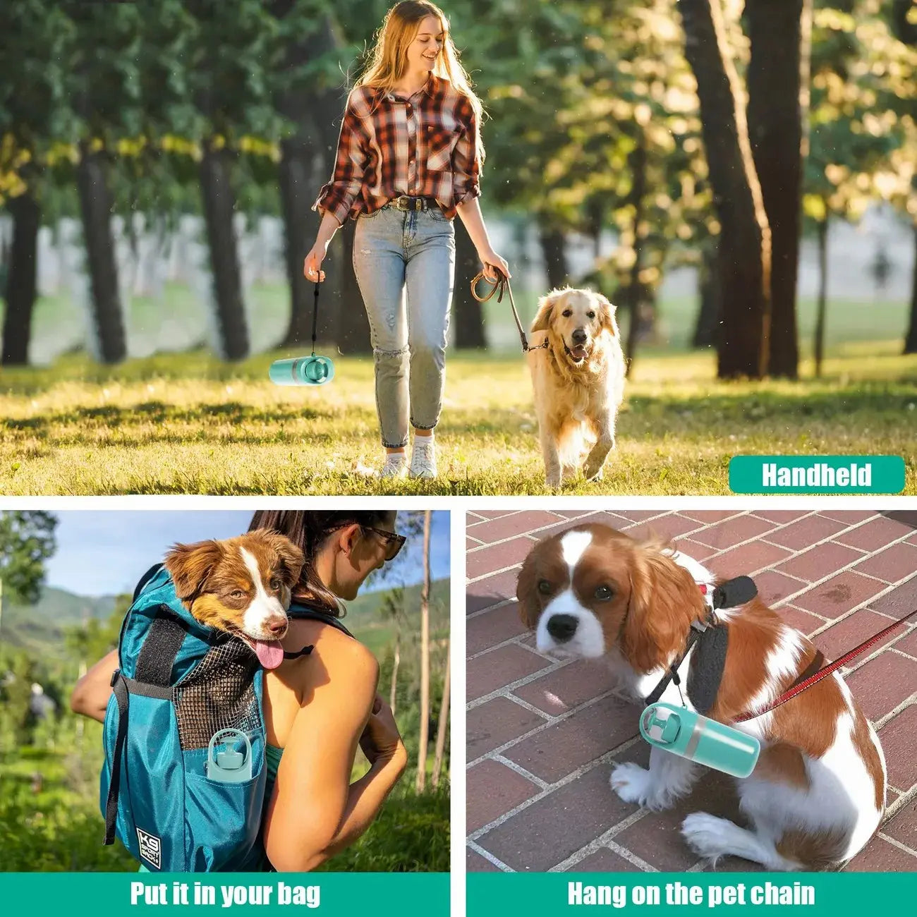 UFORU Portable Pet Poop Scooper with 6 Waste Bags – Essential Outdoor Pet Supplies for Easy Clean-Up