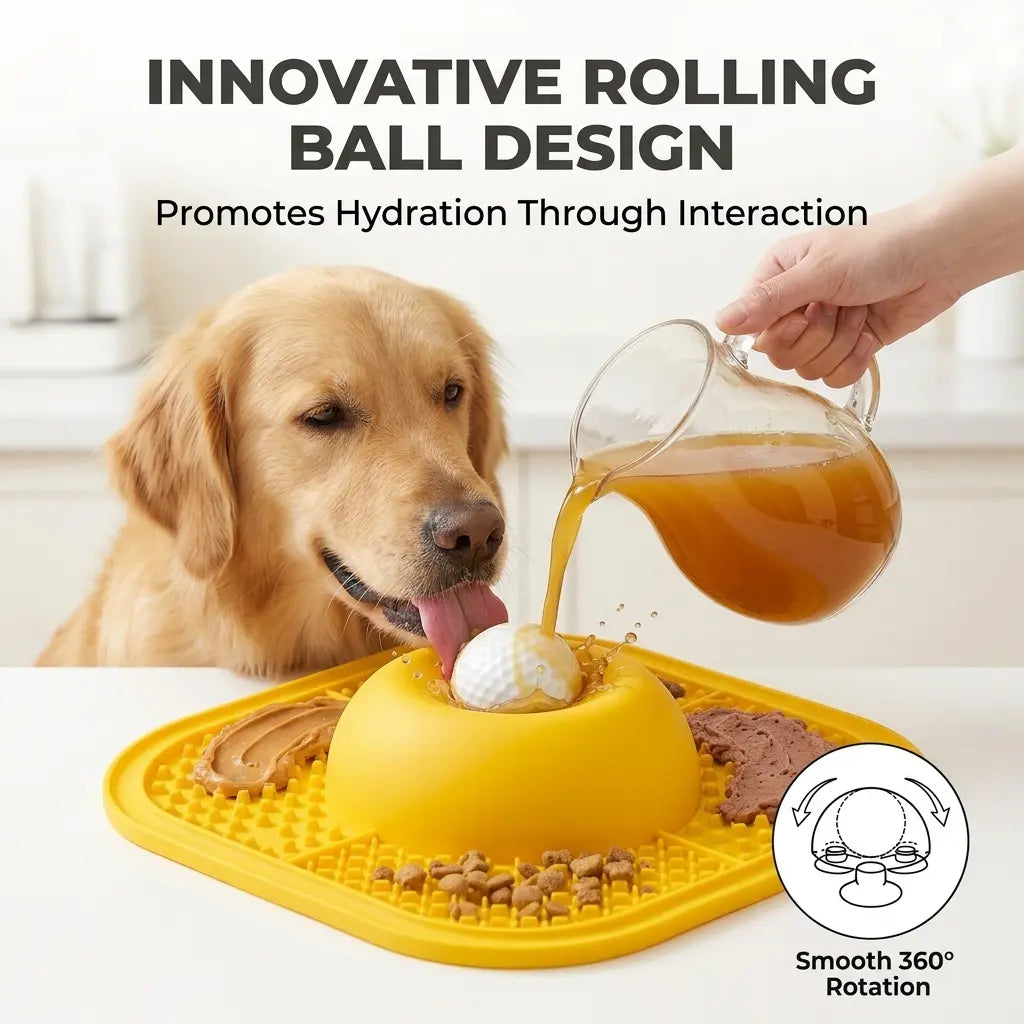 Dog Slow Feeder & Lick Mat Combo – Reduces Anxiety, Boredom & Fast Eating