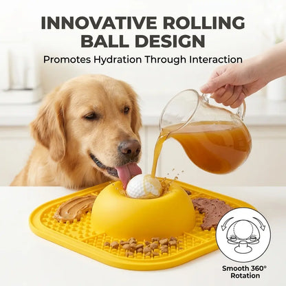 Dog Slow Feeder & Lick Mat Combo – Reduces Anxiety, Boredom & Fast Eating