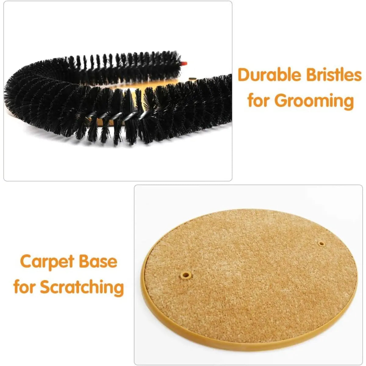 Ultimate Cat Self Grooming Arch with Massage Tips - Reduce Shedding & Stress, Easy to Install, Perfect Gift for Indoor Cats!