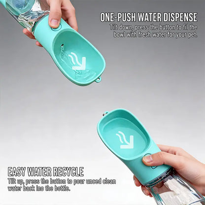 Ultimate 3-in-1 Pet Water Bottle - 20 Oz Leak Proof Travel Companion with Poop Bag Dispenser for Dogs - Perfect for Hiking & Outdoor Adventures!