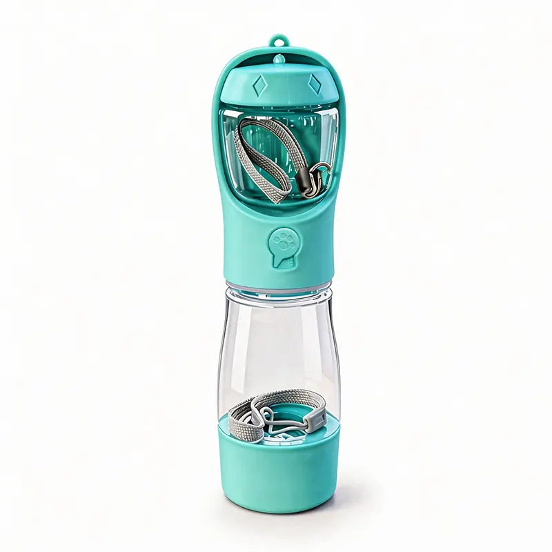 Ultimate 3-in-1 Pet Water Bottle - 20 Oz Leak Proof Travel Companion with Poop Bag Dispenser for Dogs - Perfect for Hiking & Outdoor Adventures!