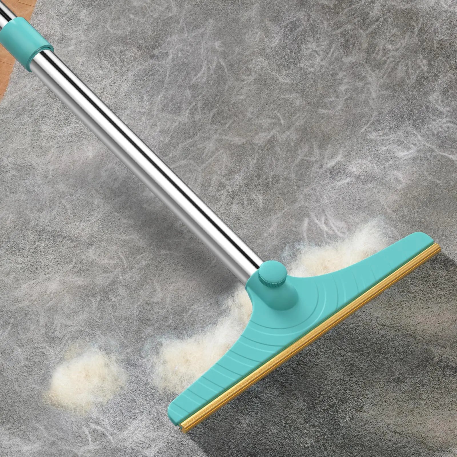 Adjustable Cat Hair Remover Brush - Effective Pet Hair Cleaning Tool for Carpets and Floors, Perfect Valentine's Day Gift!