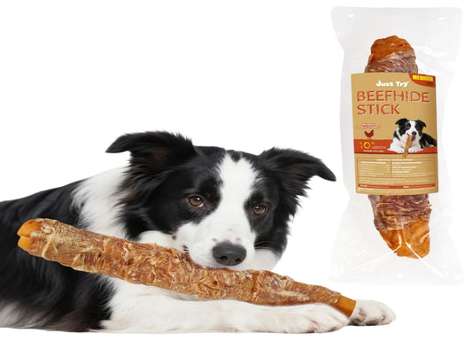 Big Size Chicken Wrapped Beef Hide Dog Chew - Long Lasting Natural Treat for Aggressive Chewers (Medium & Large Dogs) - Perfect for Your Pet!