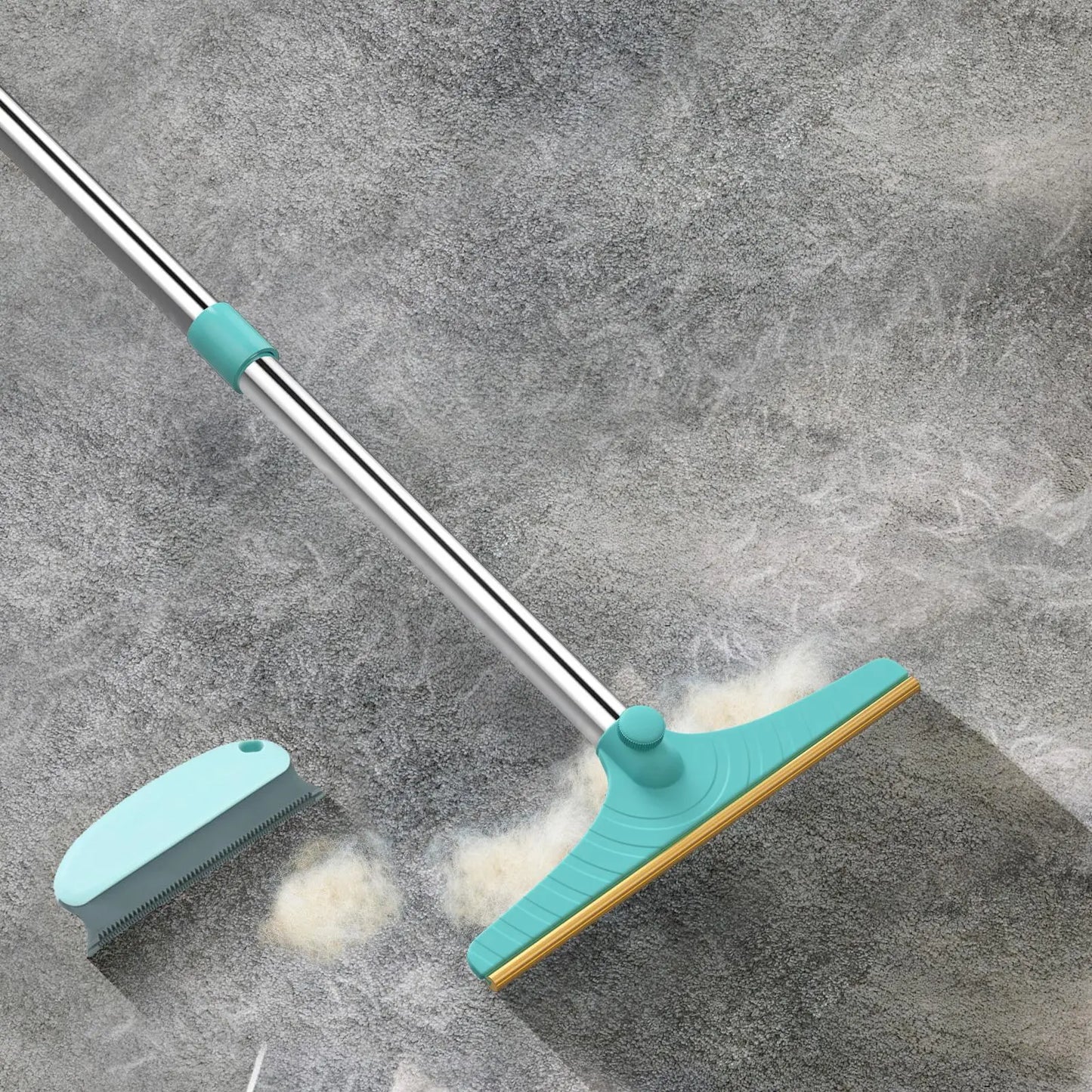 Adjustable Cat Hair Remover Brush - Effective Pet Hair Cleaning Tool for Carpets and Floors, Perfect Valentine's Day Gift!