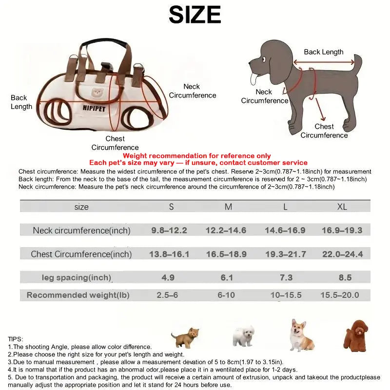Hipipet Multi-Function Dog Backpack Leash - Portable, Breathable, Hands-Free Carrier with Air Mesh Design for Outdoor Adventures