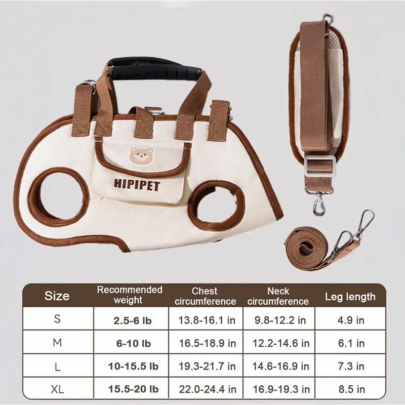Hipipet Multi-Function Dog Backpack Leash - Portable, Breathable, Hands-Free Carrier with Air Mesh Design for Outdoor Adventures