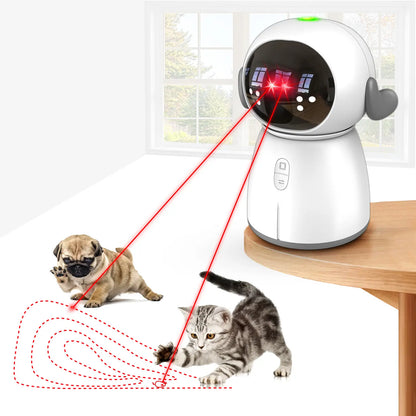 2026 Interactive Cat Laser Toy - Rechargeable Automatic Play with Dual Patterns & Adjustable Angles for Endless Fun and Exercise for Indoor Cats and Kittens