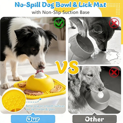 Dog Slow Feeder & Lick Mat Combo – Reduces Anxiety, Boredom & Fast Eating