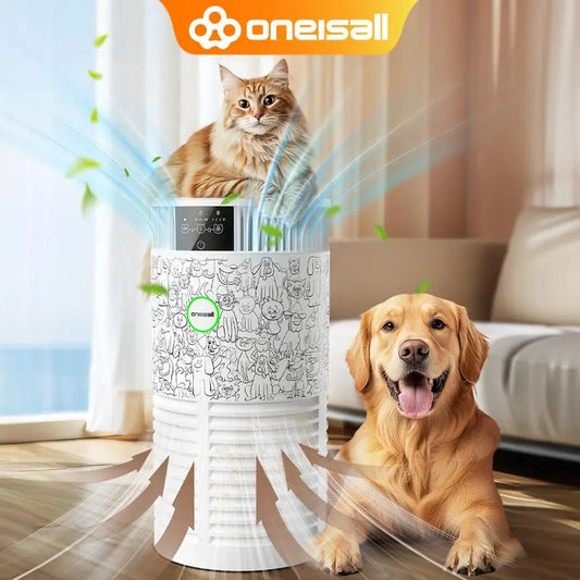 Transform Your Home with the Oneisall Air Purifier for Pets – Ultimate 3-In-1 HEPA Filter with Dual-Sided 200G Activated Carbon for Allergen Relief and Odor Elimination!