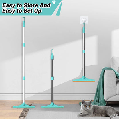 Adjustable Cat Hair Remover Brush - Effective Pet Hair Cleaning Tool for Carpets and Floors, Perfect Valentine's Day Gift!