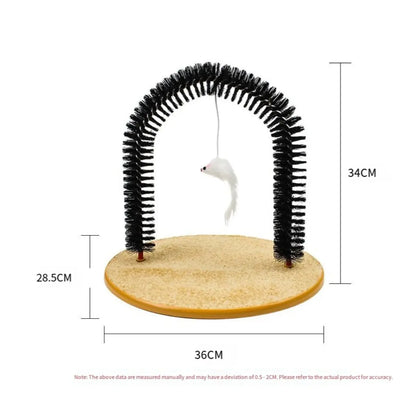 Ultimate Cat Self Grooming Arch with Massage Tips - Reduce Shedding & Stress, Easy to Install, Perfect Gift for Indoor Cats!