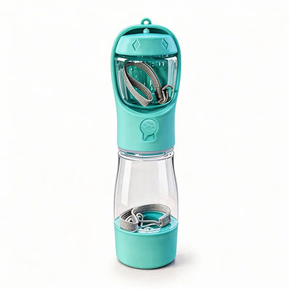 Ultimate 3-in-1 Pet Water Bottle - 20 Oz Leak Proof Travel Companion with Poop Bag Dispenser for Dogs - Perfect for Hiking & Outdoor Adventures!