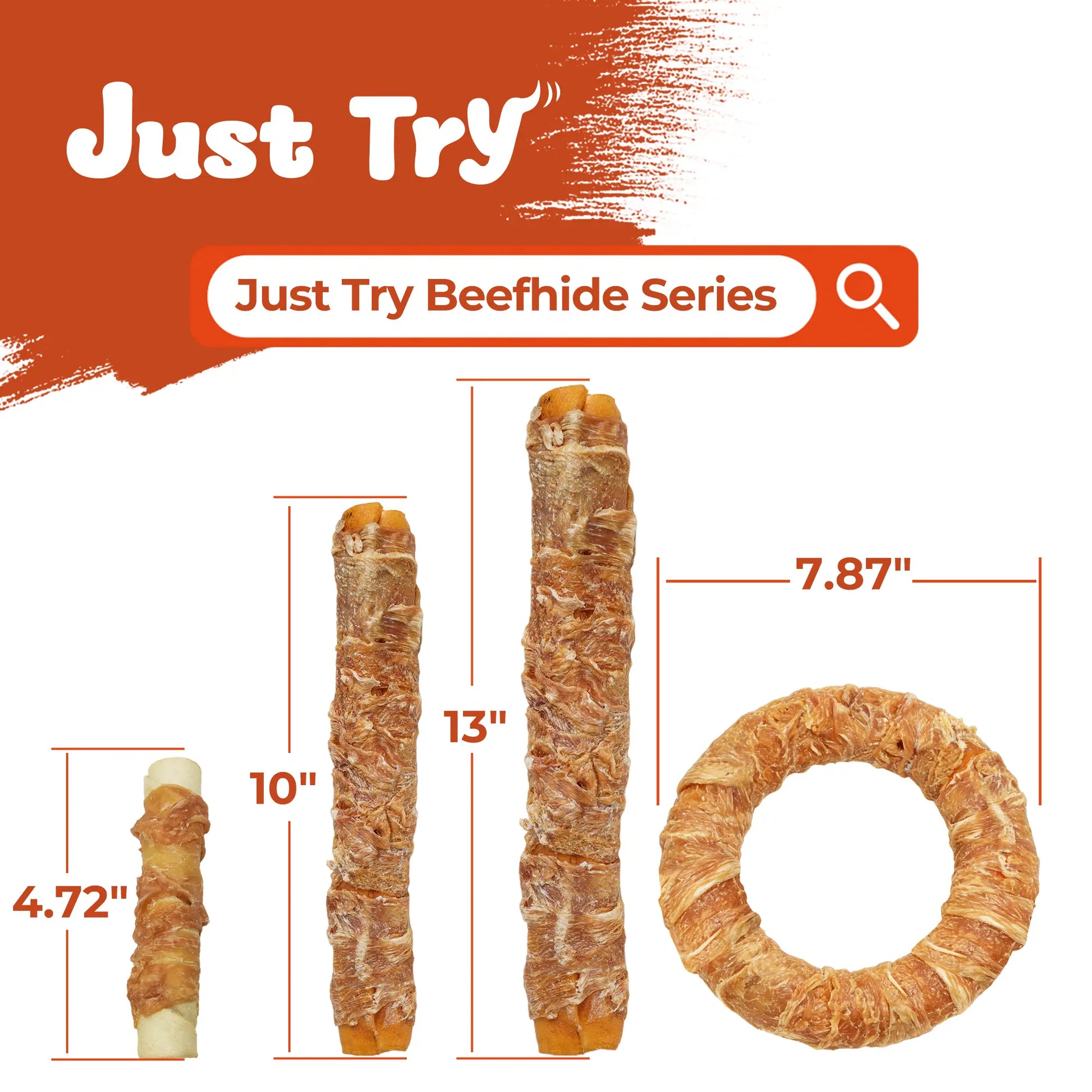 Big Size Chicken Wrapped Beef Hide Dog Chew - Long Lasting Natural Treat for Aggressive Chewers (Medium & Large Dogs) - Perfect for Your Pet!